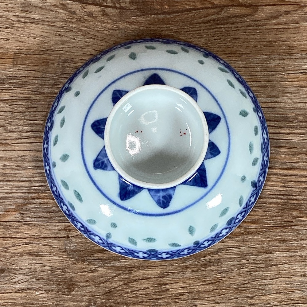 Vintage Porcelain Rice Grain Ware Facing Dragon Bowl - Picture 5 of 9